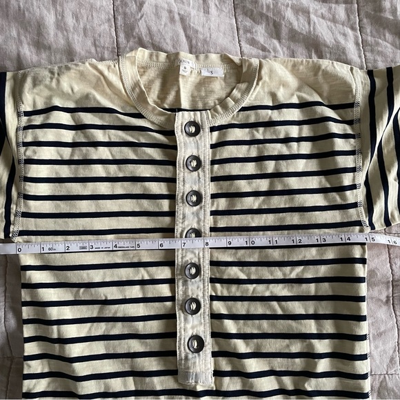 Jcrew Breton stripe shirt with metal button details - Picture 7 of 8